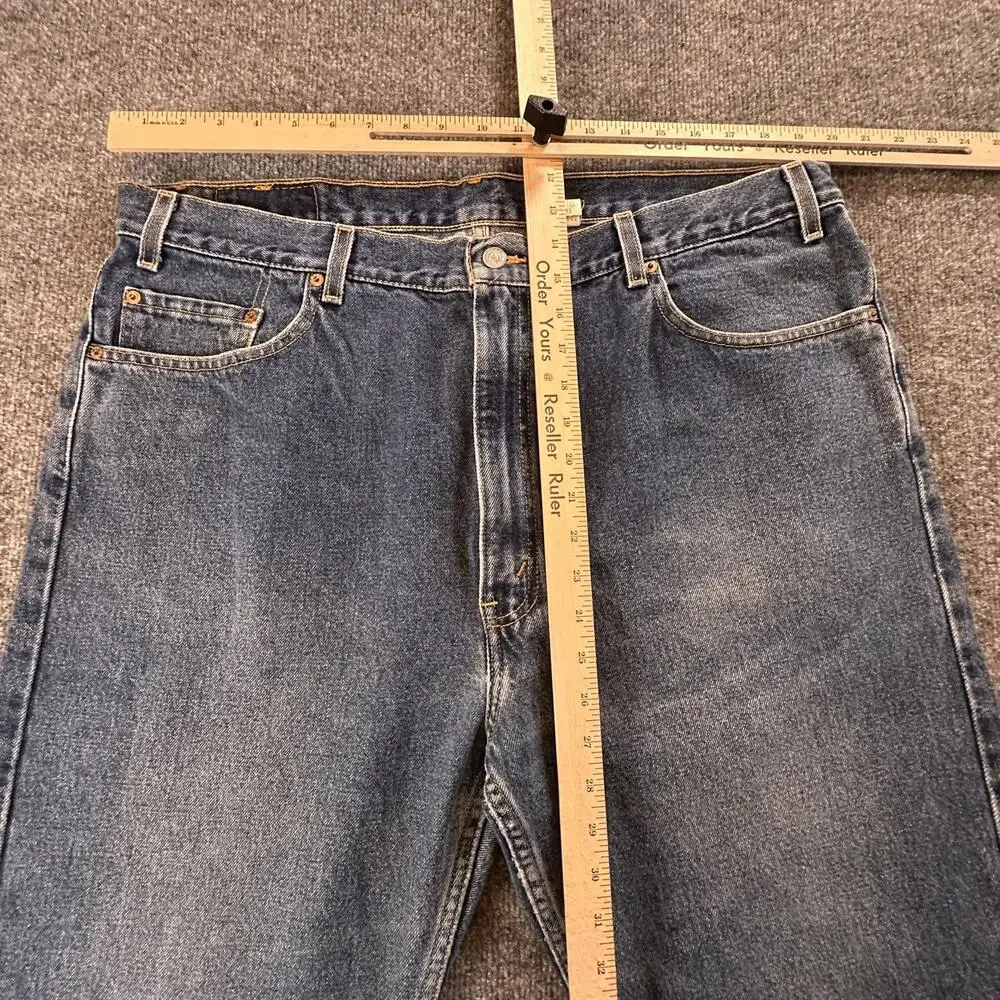 Levi's 505 Regular Fit Straight Leg Jeans - Size 42L32 - Black Label‎ - 22